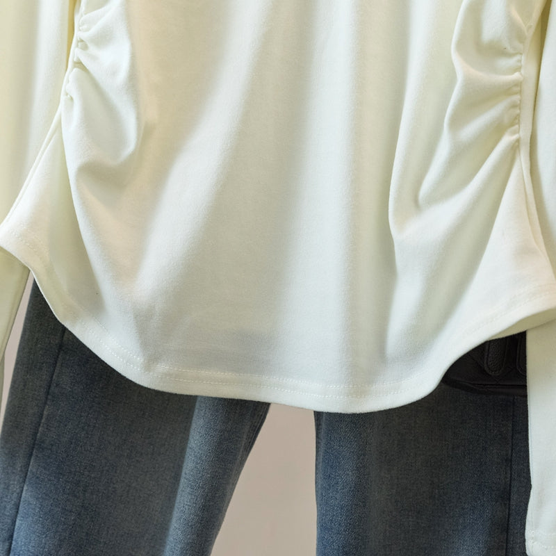 【tops】ギャザー長袖TシャツG22870