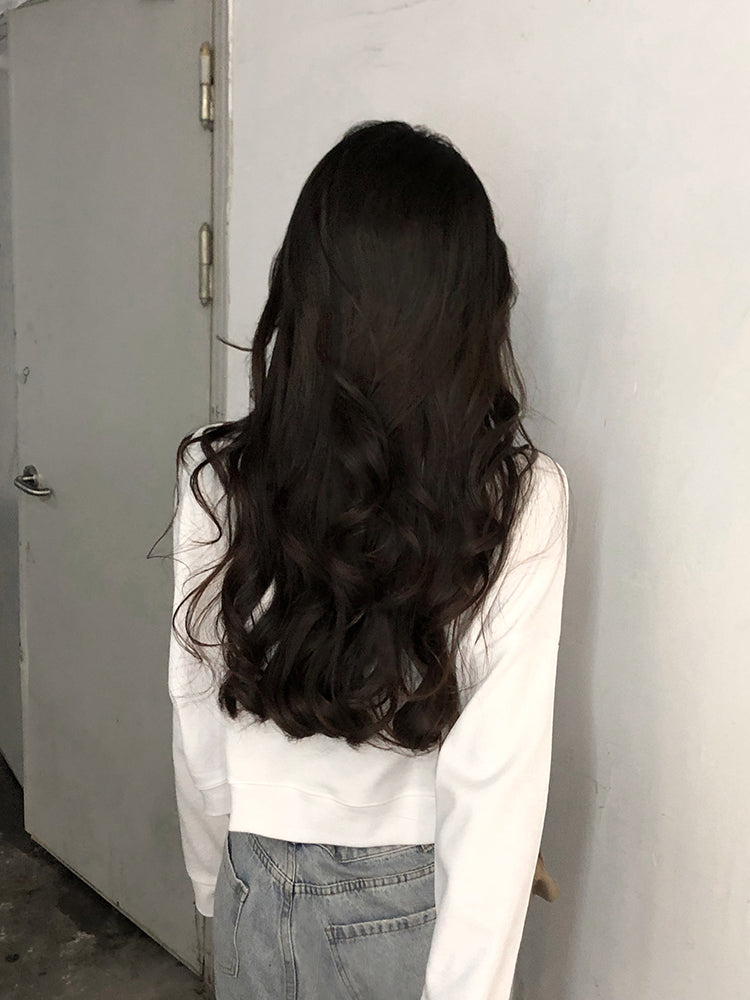 【tops】POLOネックプリントパーカーG22873