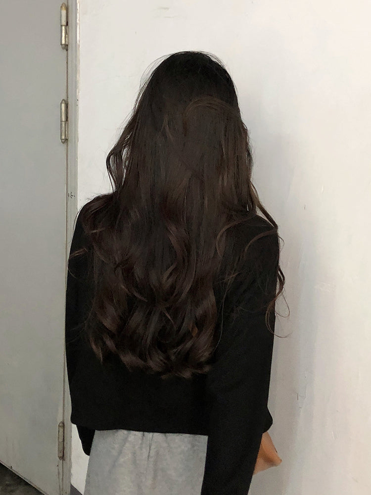 【tops】POLOネックプリントパーカーG22873