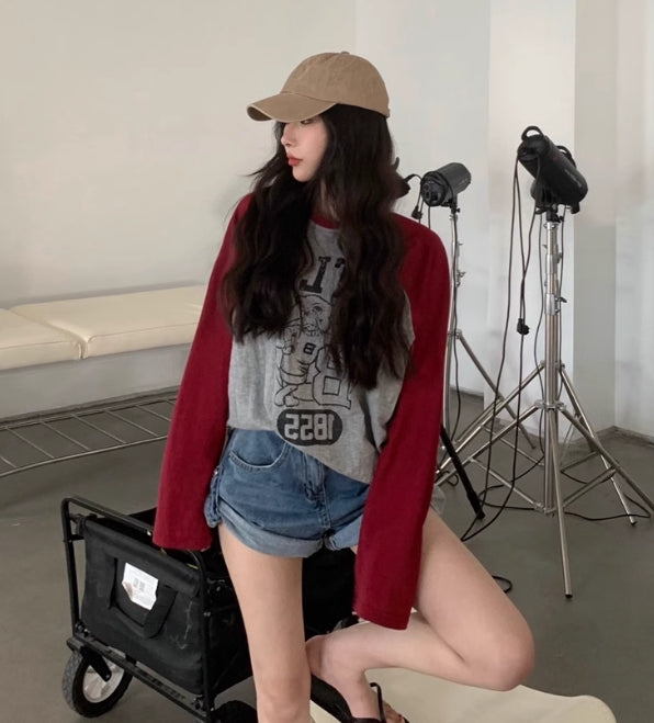 【tops】透かし彫り長袖TシャツG22884