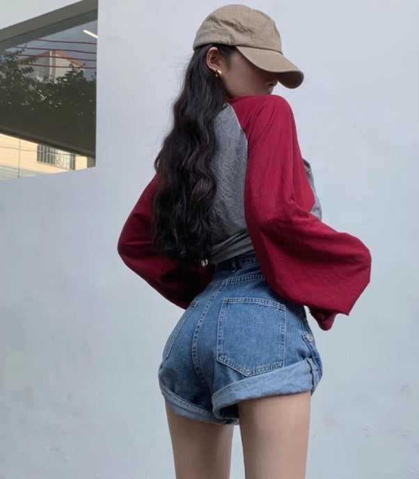 【tops】透かし彫り長袖TシャツG22884