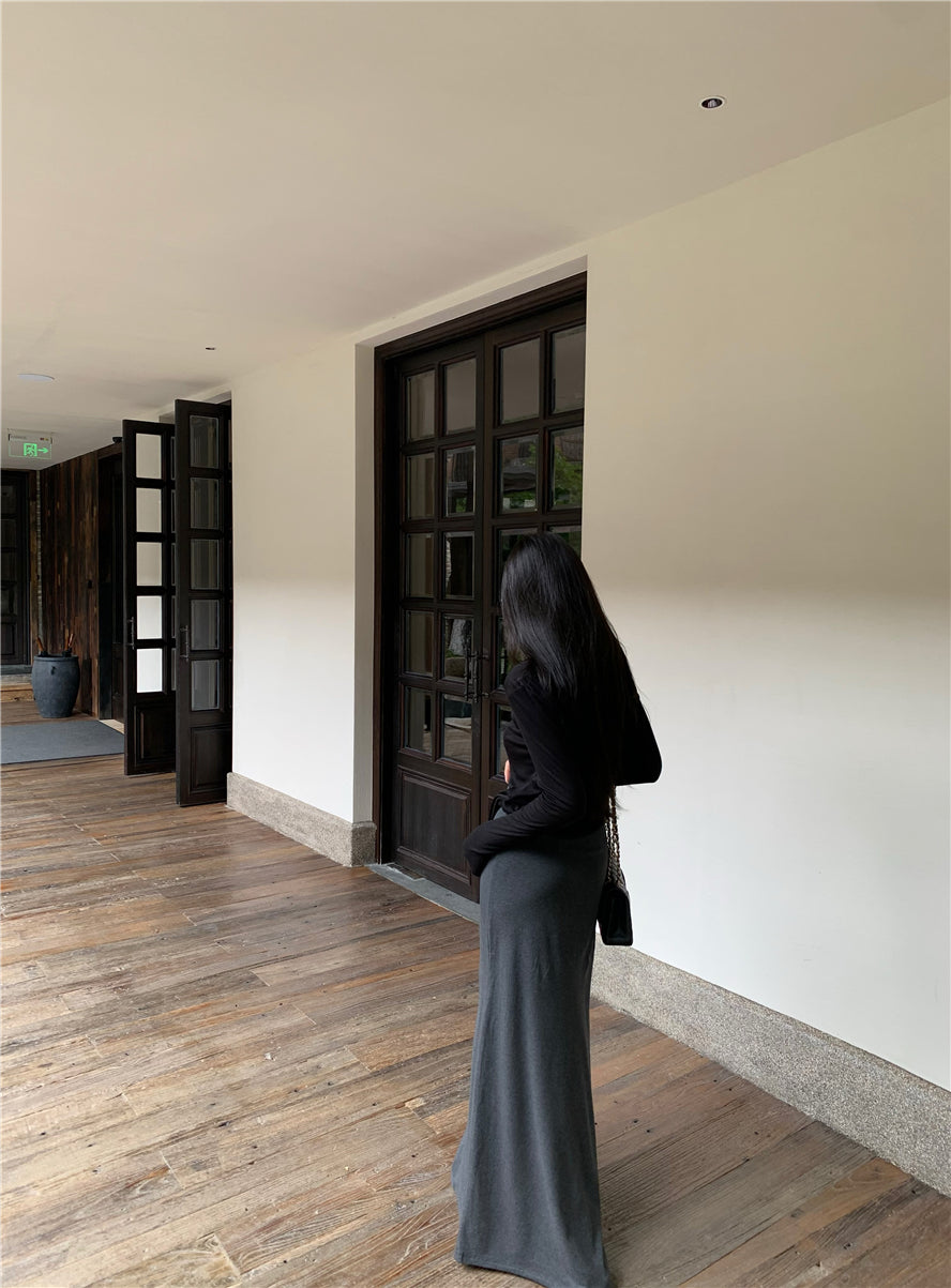 【set】長袖Tシャツ+タイトスカート2点セットG22887