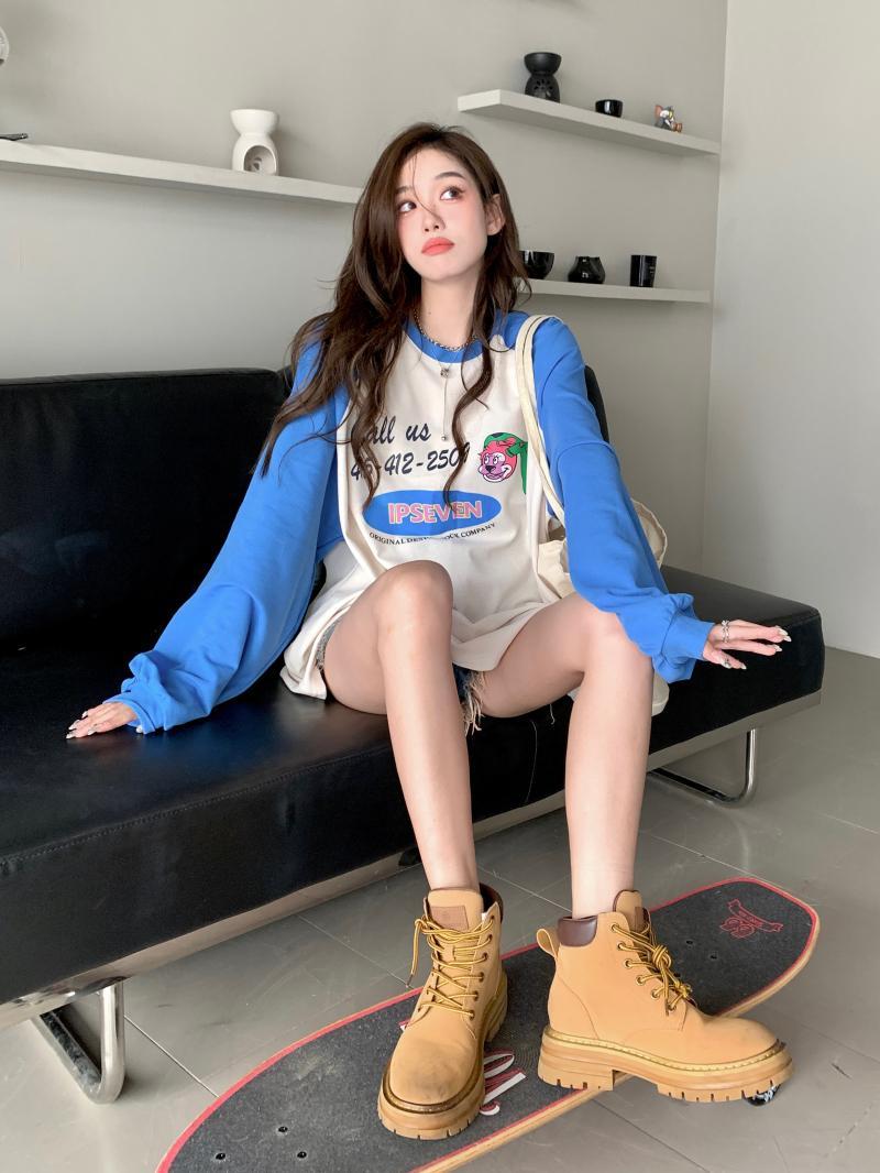 【tops】切り替え長袖TシャツG22891