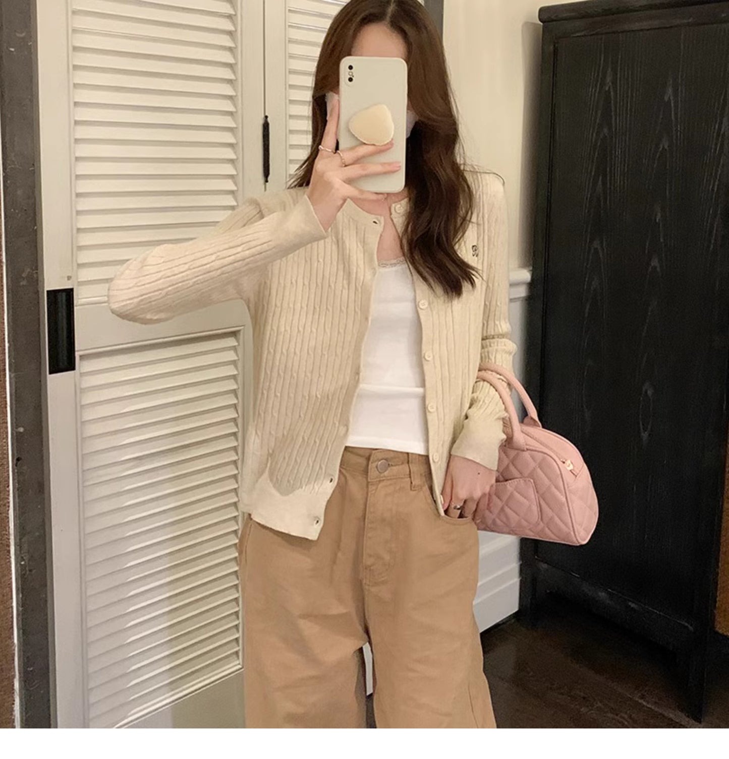 【outer】長袖ニットカーディガンG22895