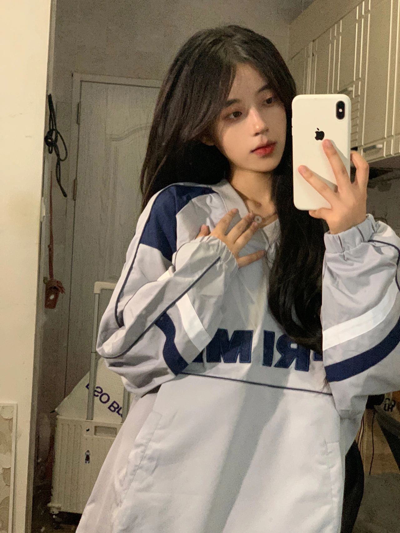 【tops】長袖切り替えトップスG22897