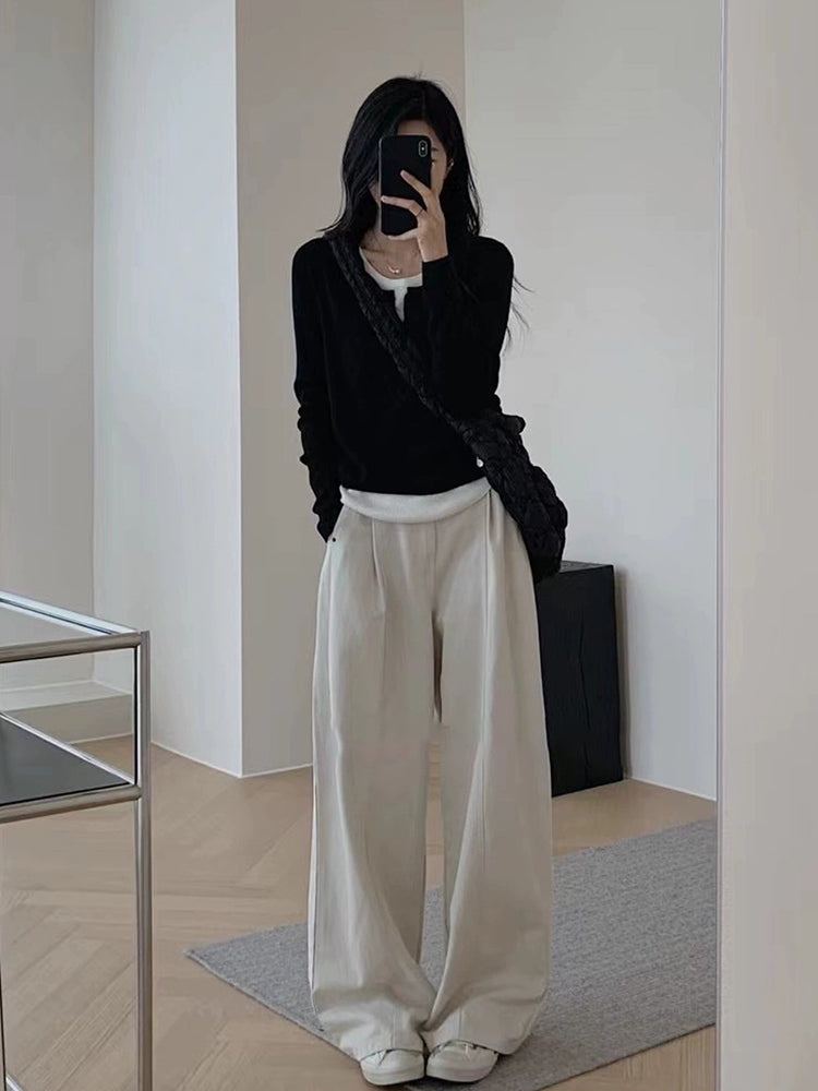 【tops】長袖偽二つ切り替えTシャツG22900