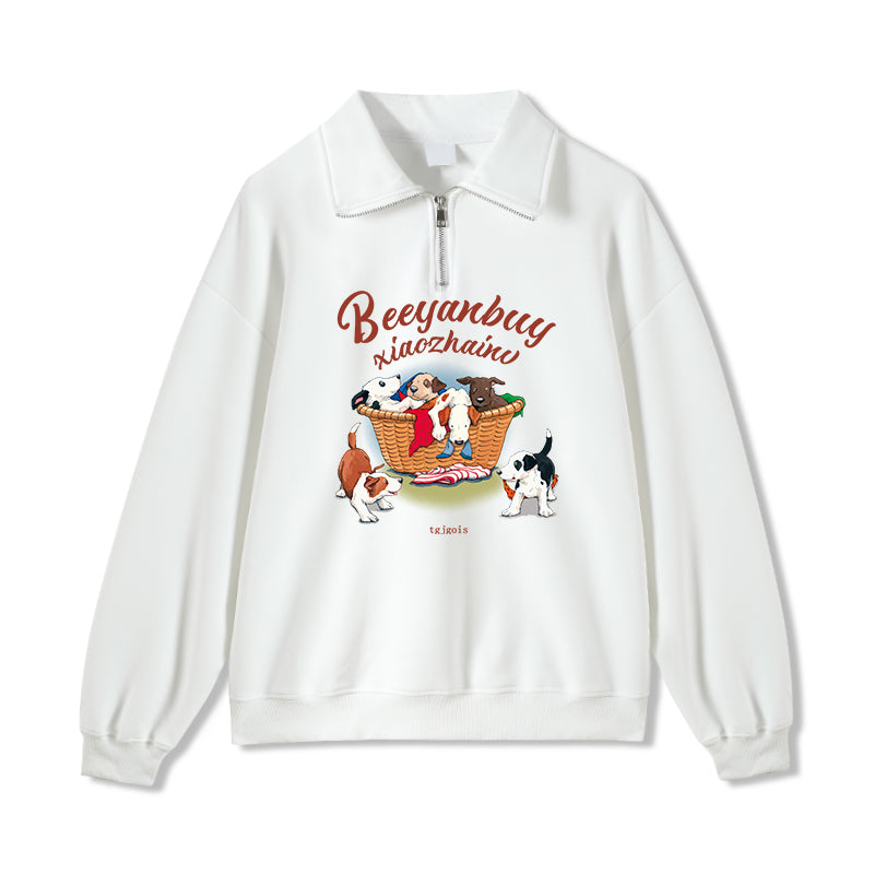 【tops】POLOネック長袖パーカーG22904