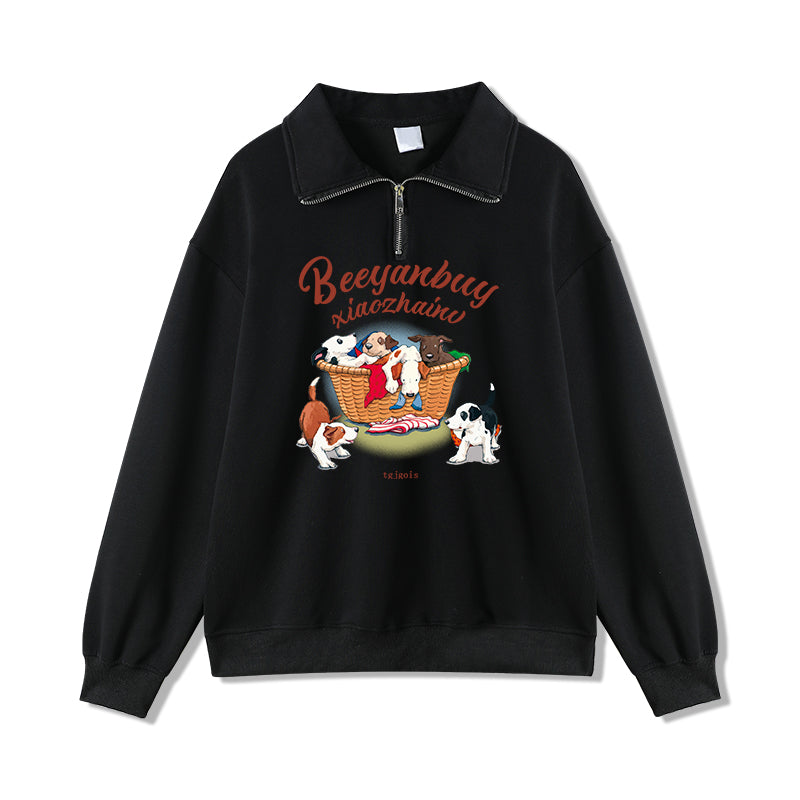 【tops】POLOネック長袖パーカーG22904