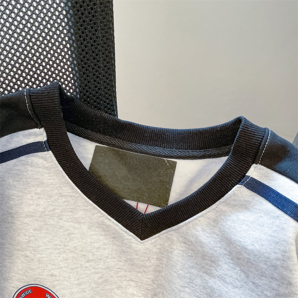 【tops】Vネック長袖パーカーG22916