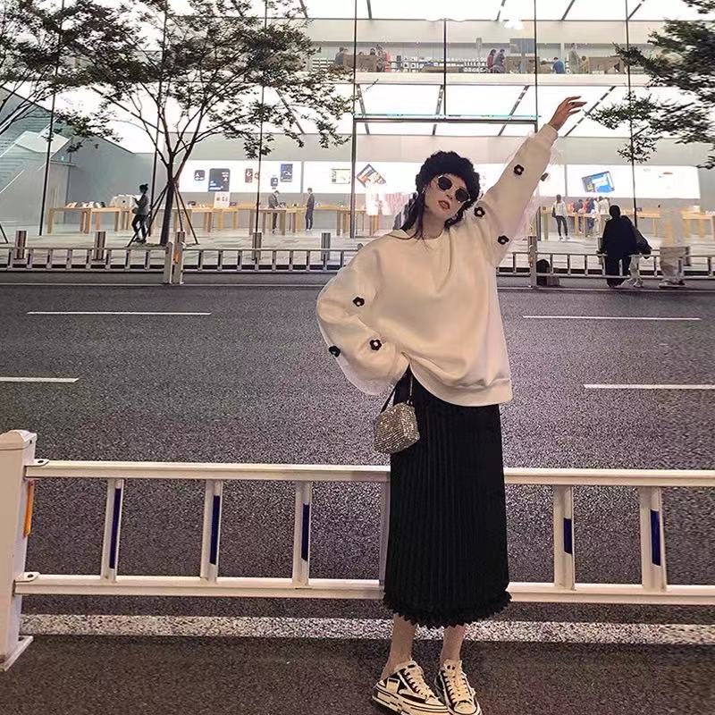 【tops】デザイン長袖パーカーG22932