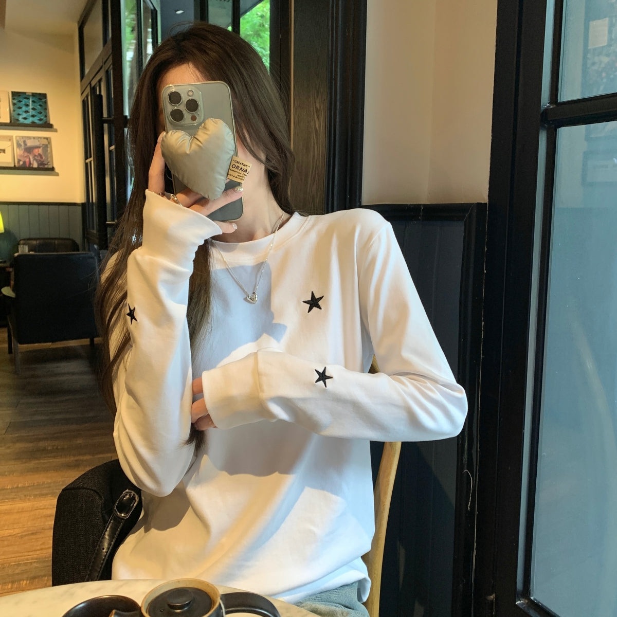 【tops】長袖星柄TシャツG22944
