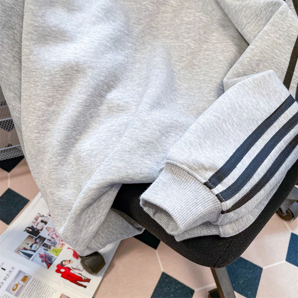 【tops】薄手プリントラウンドネックパーカーG22947