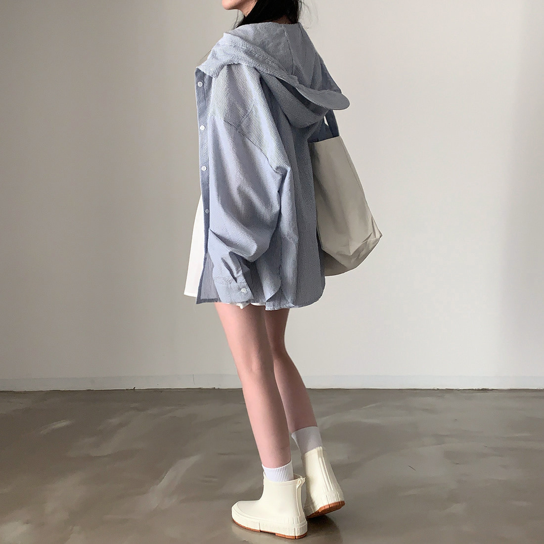 【tops】フード付き長袖ブラウスG22990