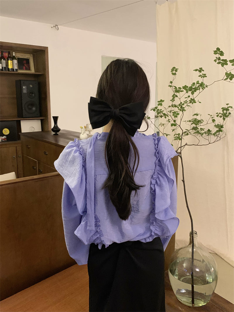 【tops】フランス風長袖ブラウスG22993