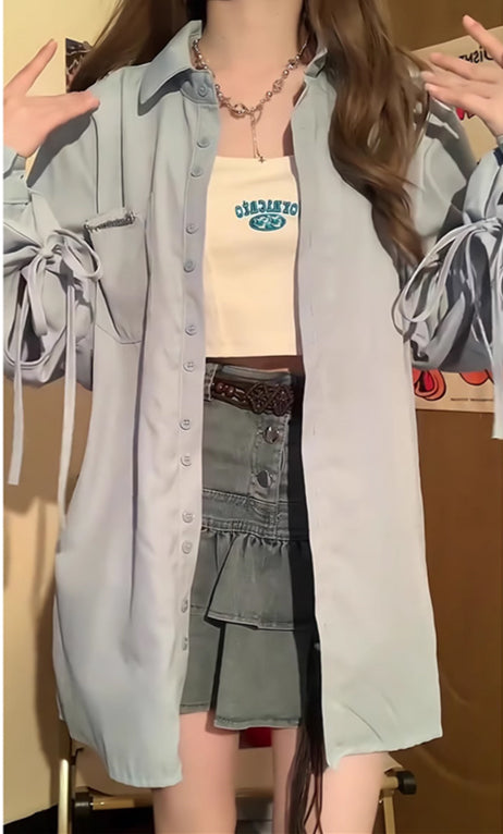 【tops】デザイン長袖シャツG22997