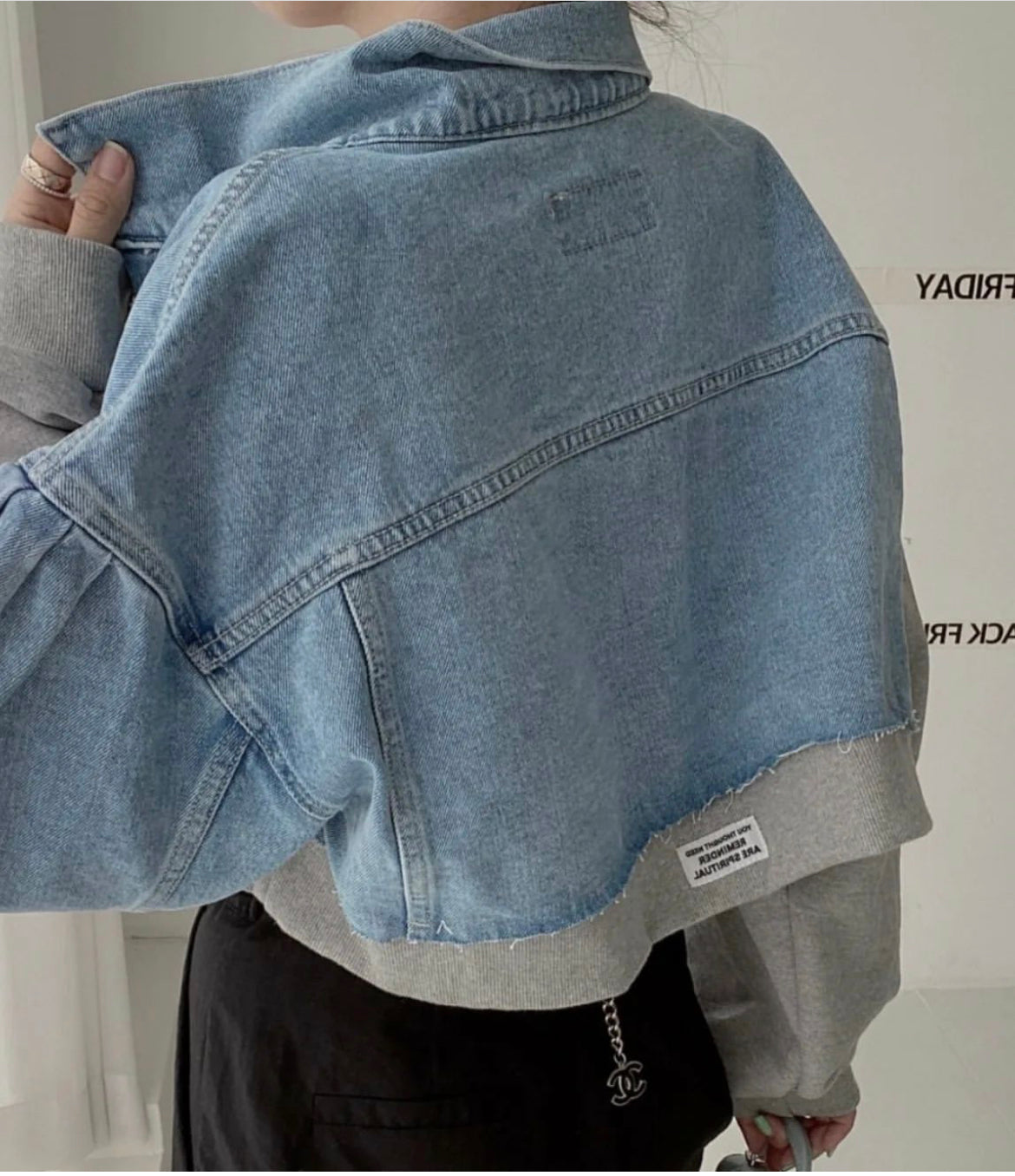 【outer】偽二つ切り替えデニムアウターG23003