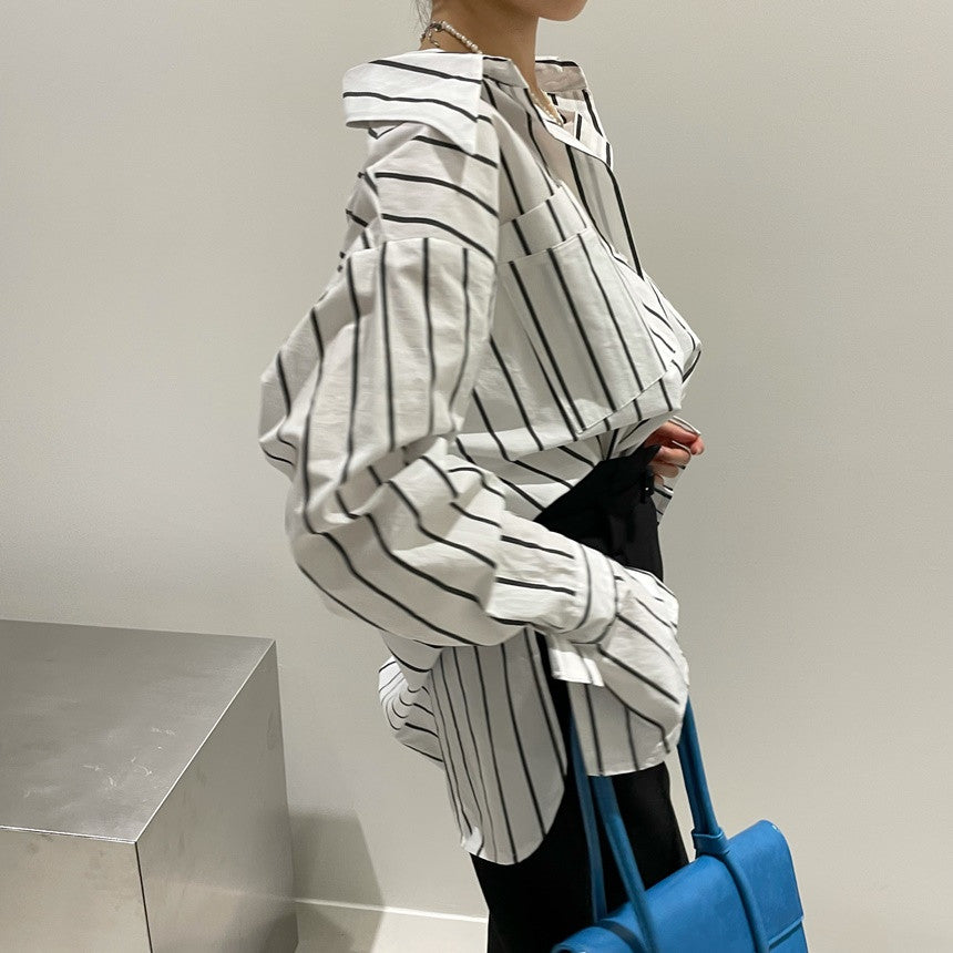 【tops】POLOネック長袖シャツG23009