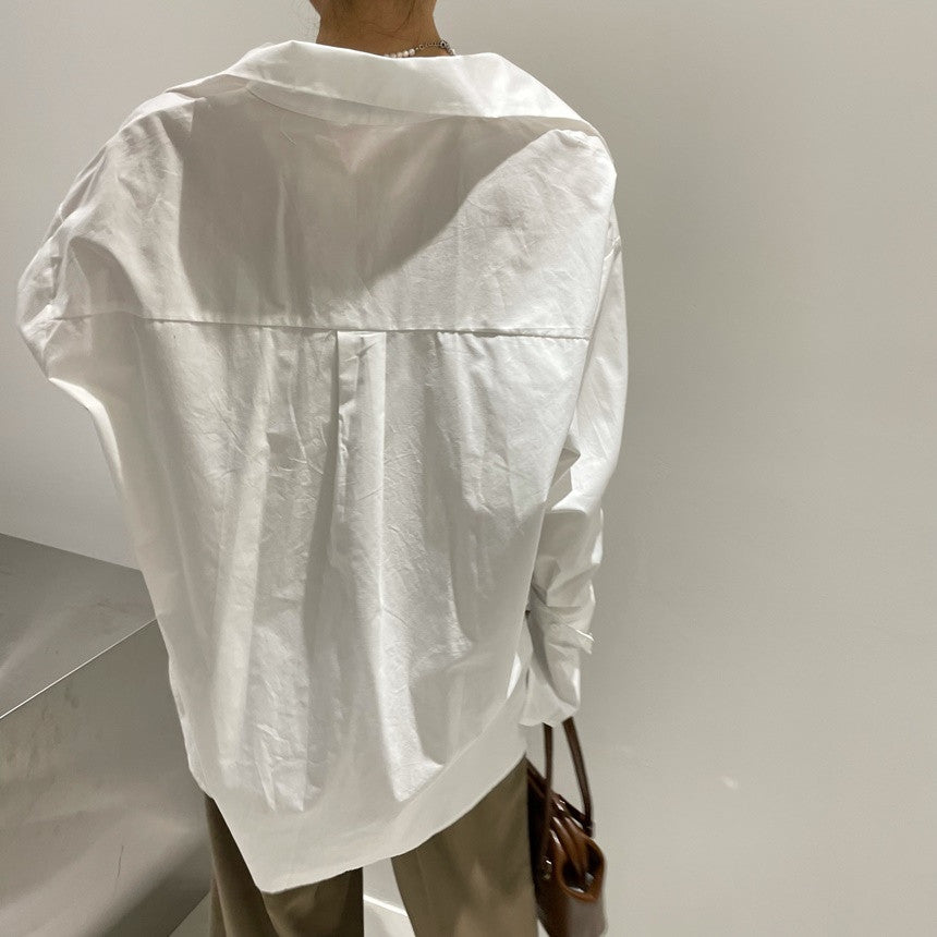 【tops】POLOネック長袖シャツG23009
