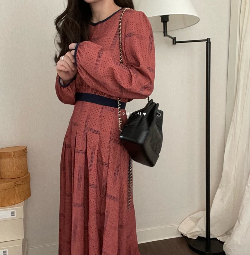 【dress】チェック柄デートワンピースG23047