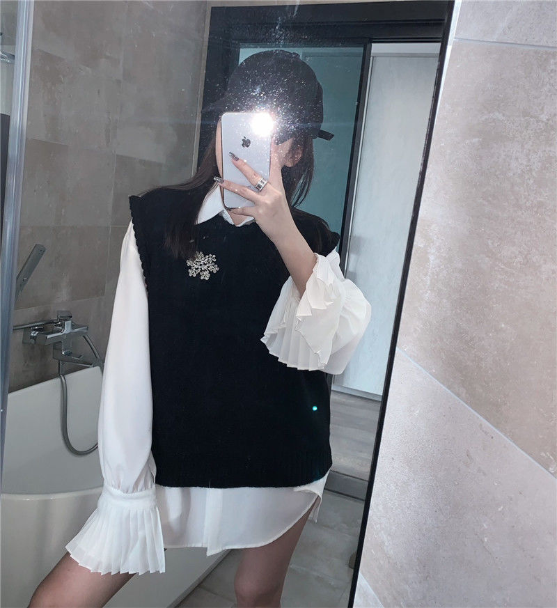 【tops】ネクタイ付きシャツG23060