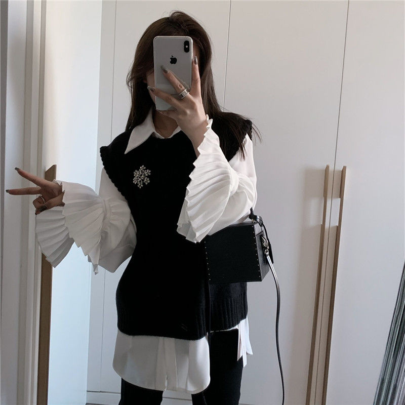【tops】ネクタイ付きシャツG23060