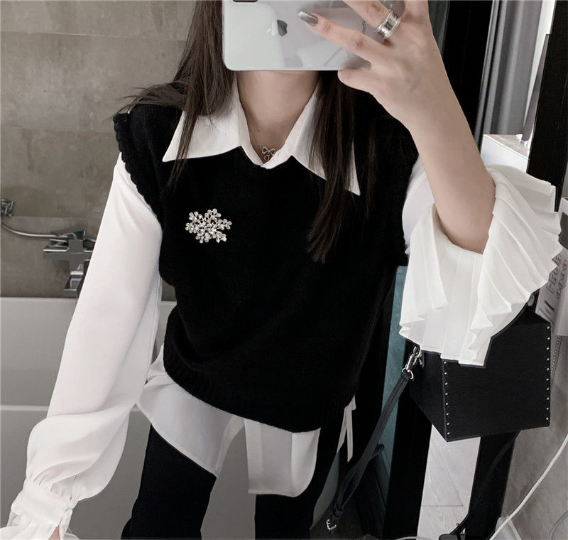 【tops】ネクタイ付きシャツG23060