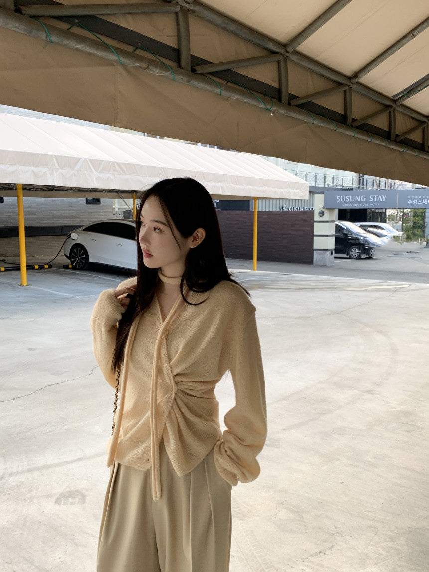 【tops】Vネック長袖セーターG23061