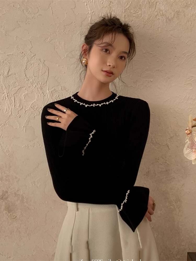 【tops】フレアスリーブニットセーターG23108