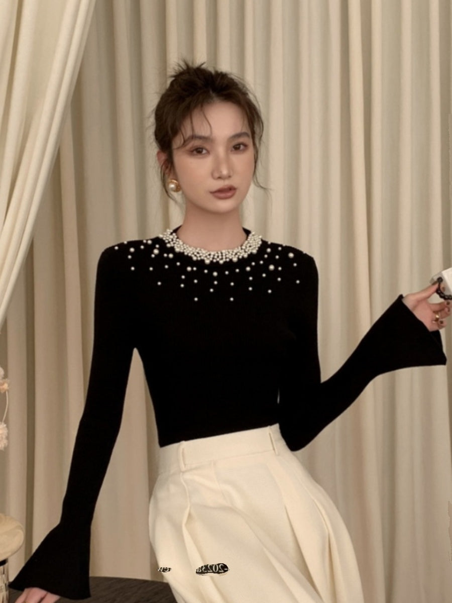 【tops】フレアスリーブニットセーターG23110