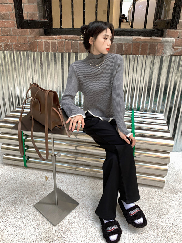 【tops】薄手長袖ニットセーターG23124