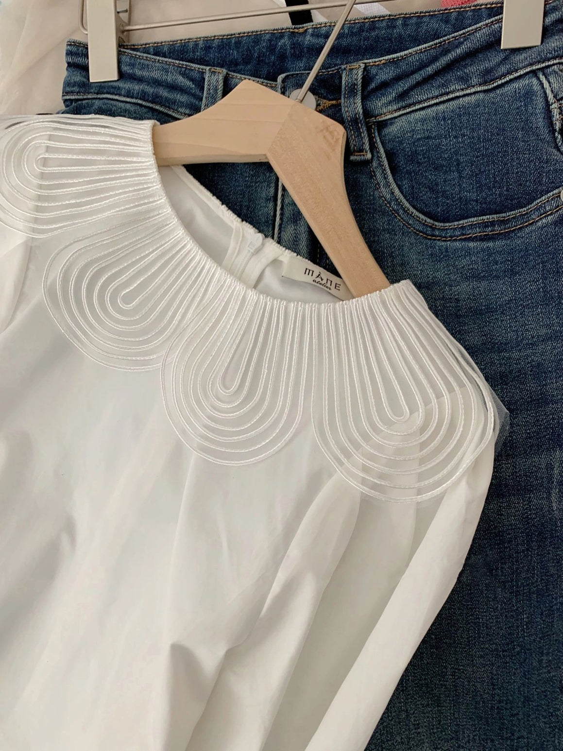 【tops】長袖切り替えブラウスG23144