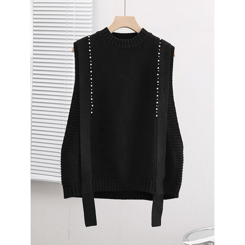 【tops】ノースリーブニットベストG23161