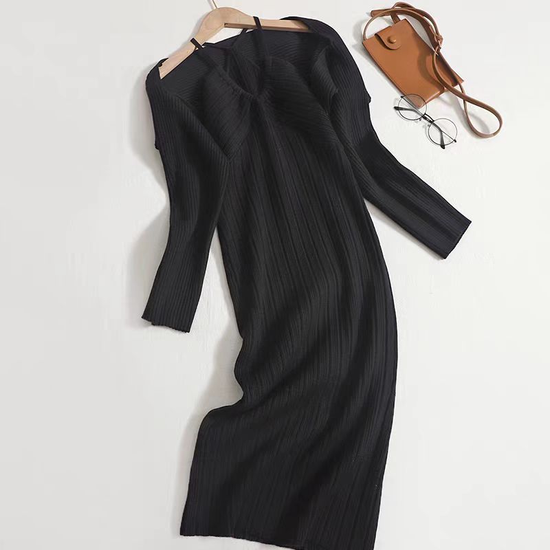 【set】アウター+キャミワンピースニット2点セットG23192