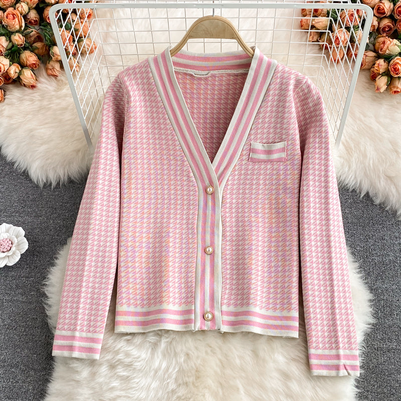 【set】Vネックニットカーディガン+ガウチョパンツ2点セットG23197