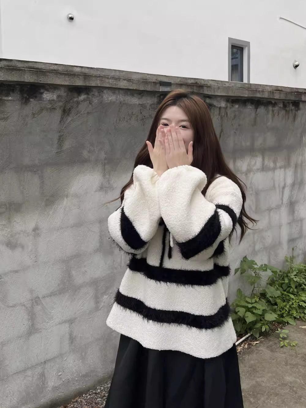 【tops】ランタンスリーブニットセーターG23202