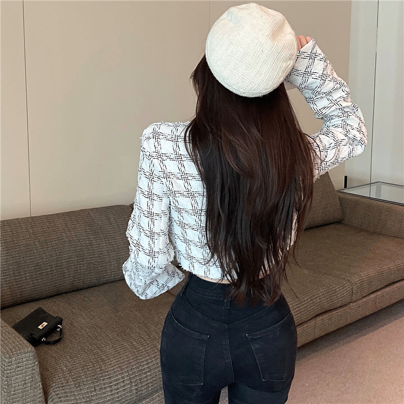 【outer】ツイード切り替えアウターG23203