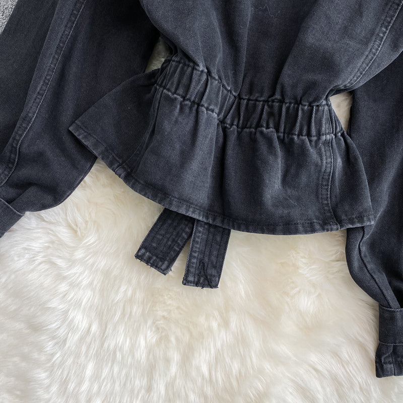 【outer】VネックビーズデニムアウターG23255