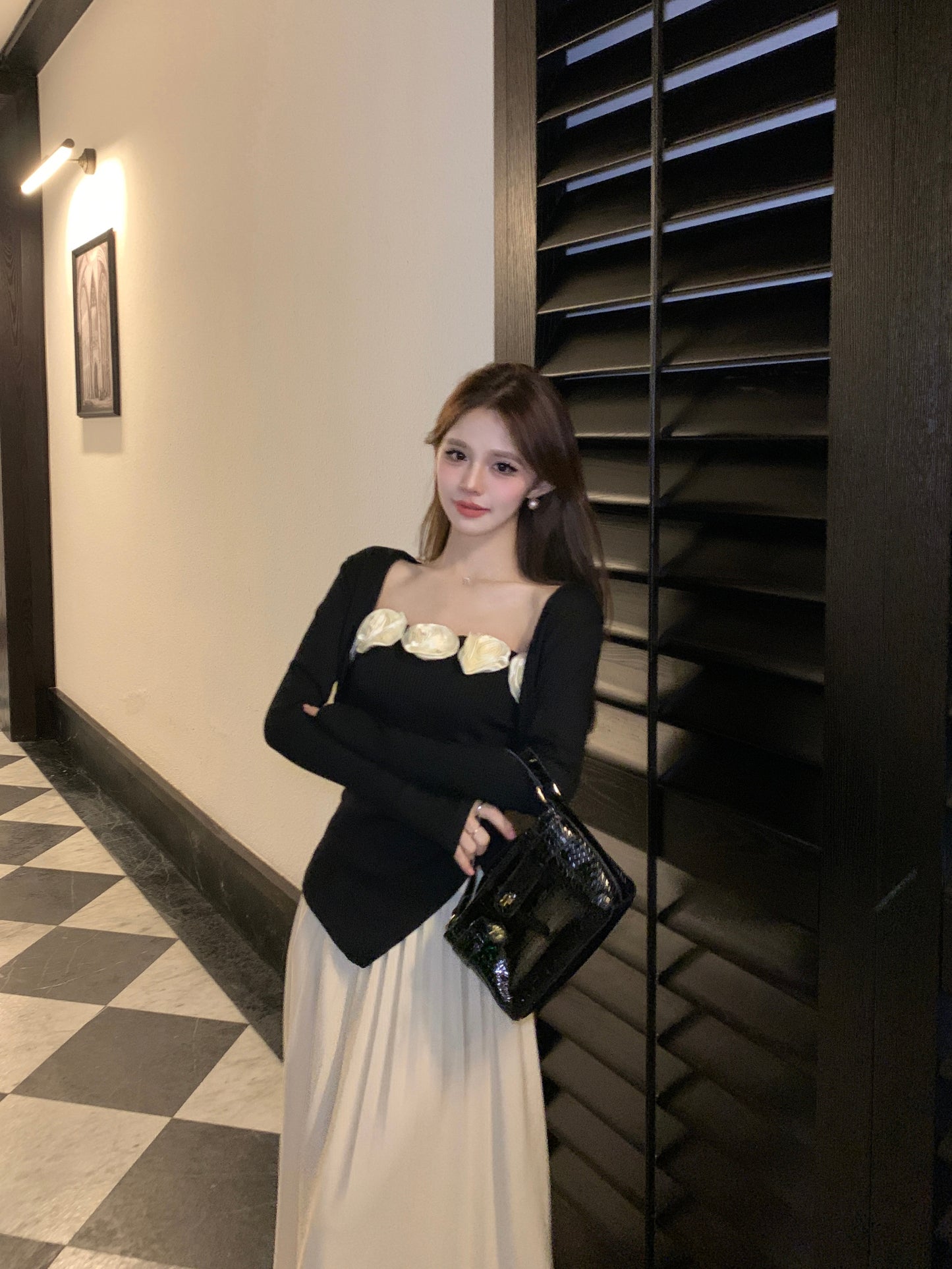 【set】デザインベアトップ+カーディガン2点セットG23337