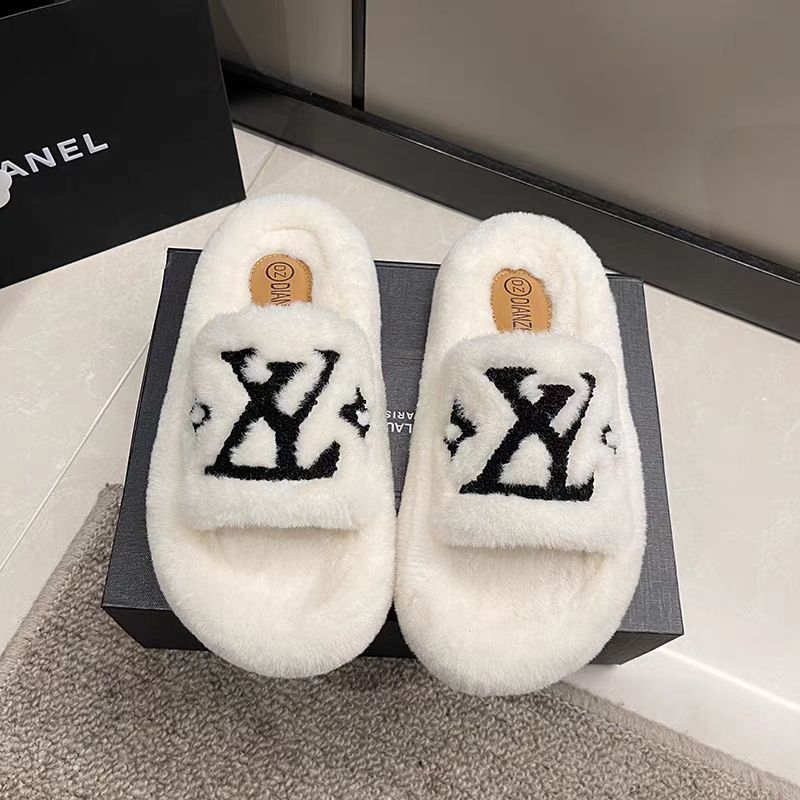 【shoes】3色ファースリッパG23387