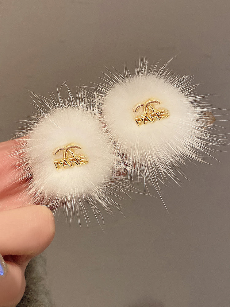 【小物】ファーピアスアクセサリーG23417