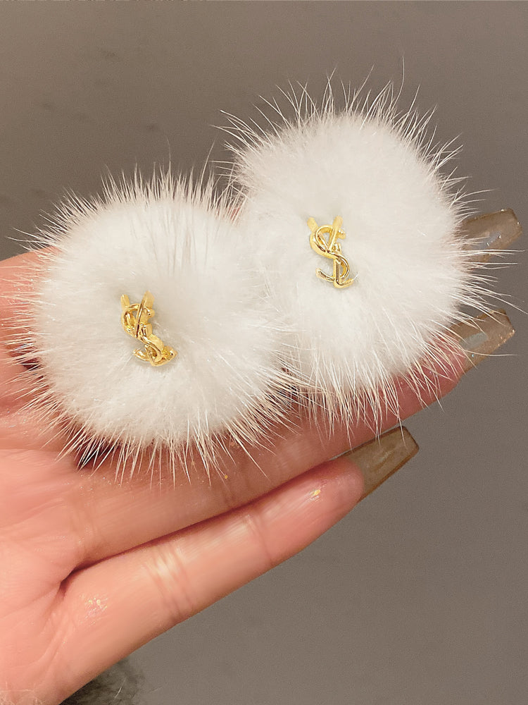 【小物】ファーピアスアクセサリーG23418