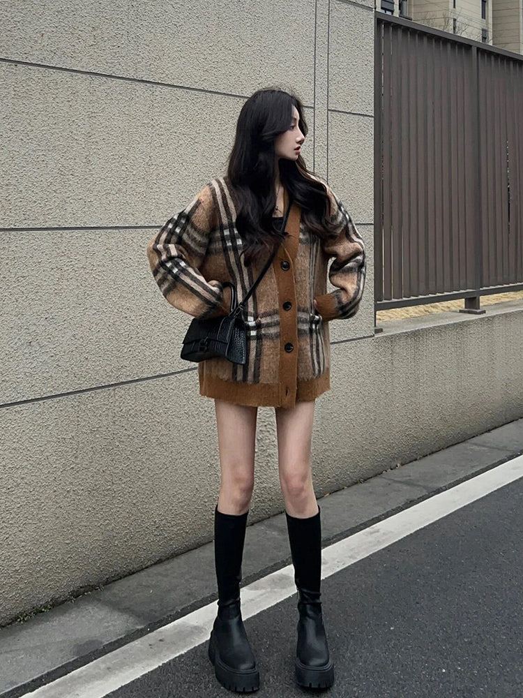 【outer】ゆったりニットカーディガンG23427