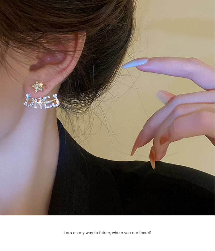 【小物】英字柄ピアスアクセサリーG23462