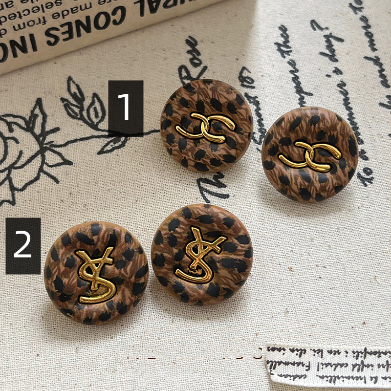 【小物】ヒョウ柄ピアスアクセサリーG23486