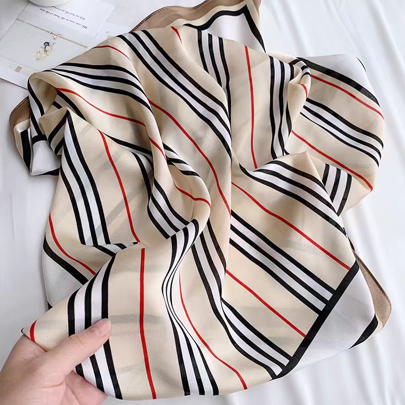 【小物】4色展開チェック柄スカーフG23508