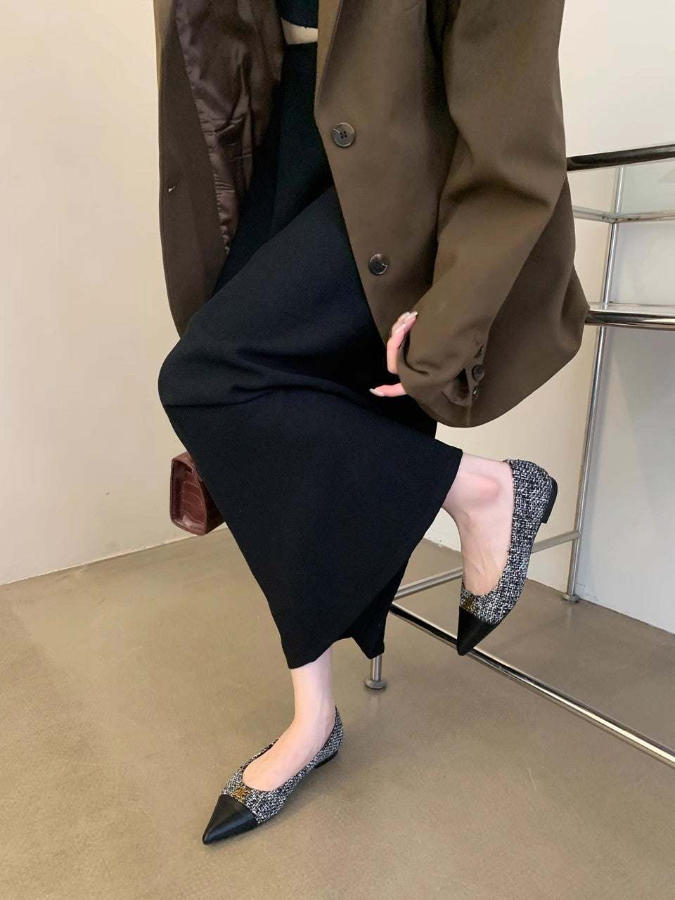 【shoes】2色展開フラットシューズG23528