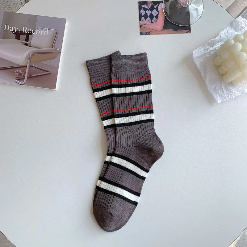 【ホーム・生活】ストライプ柄靴下G23535