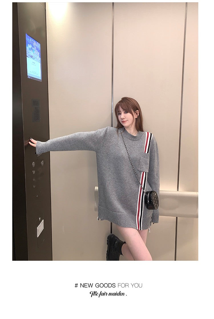 【dress】ポケット付きニットワンピースG23542