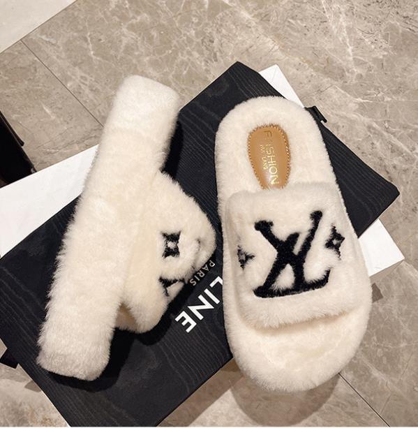 【shoes】3色英字柄厚底スリッパF8164