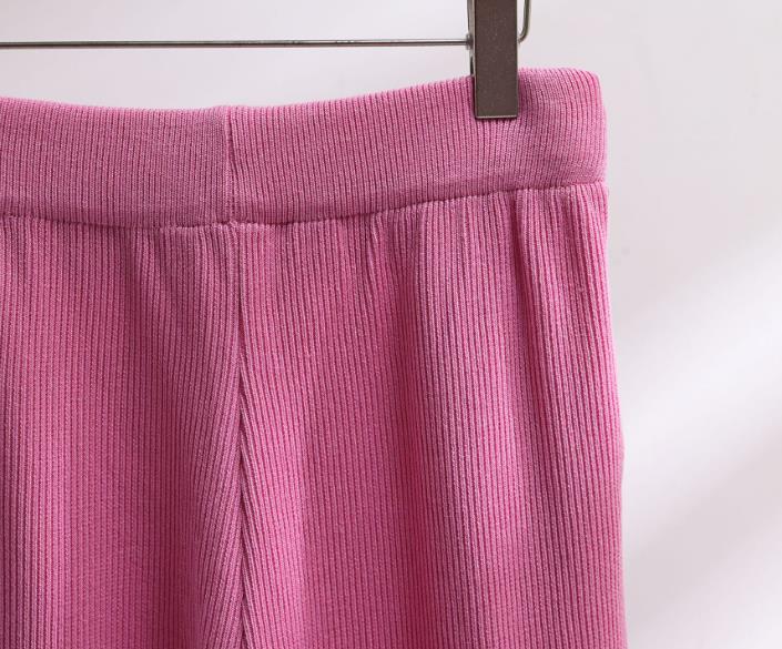 【set】6色フード付きセーター+ガウチョパンツニット2点セットF8167